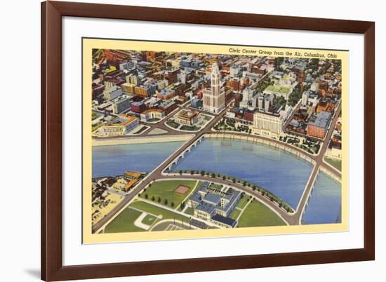 Overview of Columbus-null-Framed Art Print