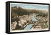 Overview of Dinan, Brittany-null-Framed Stretched Canvas