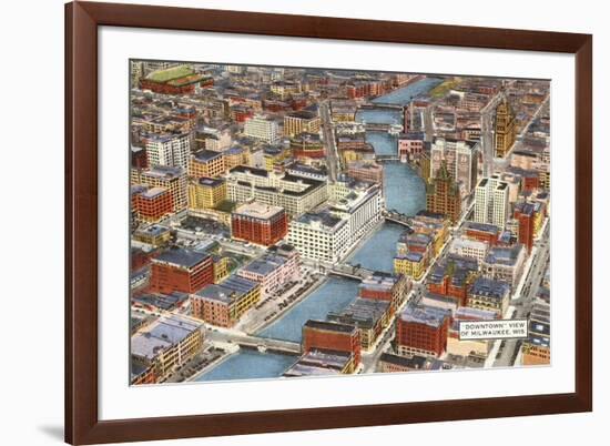 Overview of Downtown Milwaukee, Wisconsin-null-Framed Art Print