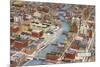 Overview of Downtown Milwaukee, Wisconsin-null-Mounted Premium Giclee Print
