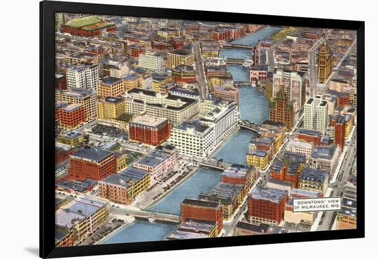 Overview of Downtown Milwaukee, Wisconsin-null-Framed Art Print