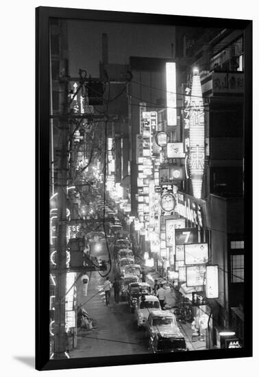 Overview of Downtown Nightlife in Tokyo-null-Framed Photographic Print