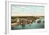 Overview of Harbor, Green Bay, Wisconsin-null-Framed Art Print