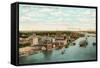 Overview of Harbor, Green Bay, Wisconsin-null-Framed Stretched Canvas