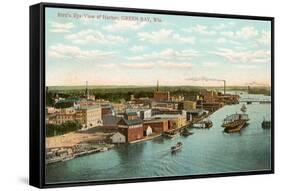 Overview of Harbor, Green Bay, Wisconsin-null-Framed Stretched Canvas