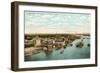 Overview of Harbor, Green Bay, Wisconsin-null-Framed Art Print