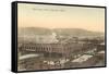 Overview of Kalispell, Montana-null-Framed Stretched Canvas