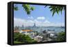 Overview of Kaohsiung Harbour and the Love River Urban Canal, Kaohsiung City, Taiwan, Asia-Nick Upton-Framed Stretched Canvas