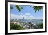 Overview of Kaohsiung Harbour and the Love River Urban Canal, Kaohsiung City, Taiwan, Asia-Nick Upton-Framed Photographic Print