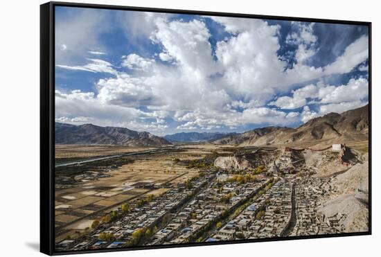 Overview of Kumbum in Gyantse, Tibet, China, Asia-Thomas L-Framed Stretched Canvas