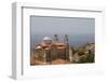 Overview of Marathokambos Church with the Aegean Sea in the Background-Nick Upton-Framed Photographic Print