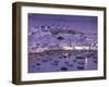 Overview of Mykonos Town harbor, Mykonos, Cyclades Islands, Greece-Walter Bibikow-Framed Premium Photographic Print