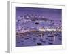 Overview of Mykonos Town harbor, Mykonos, Cyclades Islands, Greece-Walter Bibikow-Framed Photographic Print