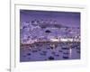 Overview of Mykonos Town harbor, Mykonos, Cyclades Islands, Greece-Walter Bibikow-Framed Photographic Print