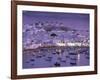 Overview of Mykonos Town harbor, Mykonos, Cyclades Islands, Greece-Walter Bibikow-Framed Photographic Print