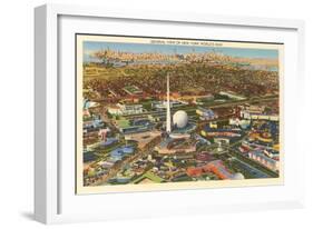 Overview of New York World's Fair, 1939-null-Framed Art Print