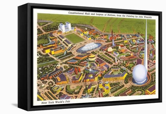 Overview of New York World's Fair, 1939-null-Framed Stretched Canvas