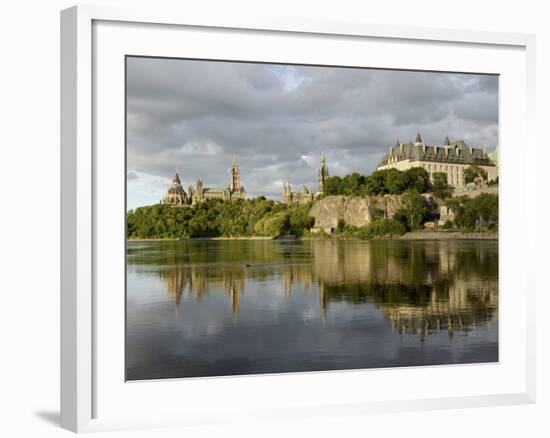 Overview of Parliament Hill from the Banks of the Ottawa River, Ottawa, Ontario Province, Canada-De Mann Jean-Pierre-Framed Photographic Print