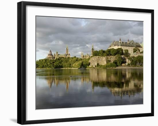 Overview of Parliament Hill from the Banks of the Ottawa River, Ottawa, Ontario Province, Canada-De Mann Jean-Pierre-Framed Photographic Print