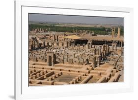 Overview of Persepolis from Tomb of Artaxerxes III, Palace of 100 Columns in foreground, UNESCO Wor-James Strachan-Framed Photographic Print