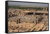 Overview of Persepolis from Tomb of Artaxerxes III, Palace of 100 Columns in foreground, UNESCO Wor-James Strachan-Framed Stretched Canvas
