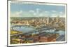 Overview of Pittsburgh-null-Mounted Art Print