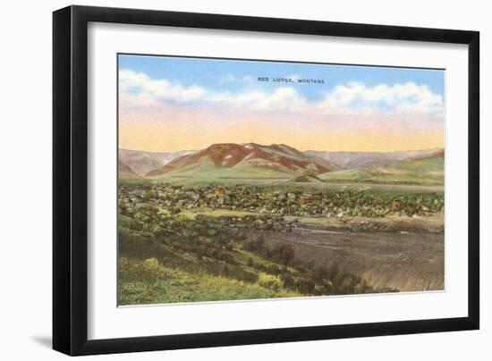 Overview of Red Lodge, Montana-null-Framed Art Print