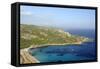 Overview of Roccapina Bay and the Rocky South Coast of Corsica from Cape Roccapina-Nick Upton-Framed Stretched Canvas