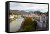 Overview of Salzburg in Autumn, Salzburg, Austria, Europe-Miles Ertman-Framed Stretched Canvas