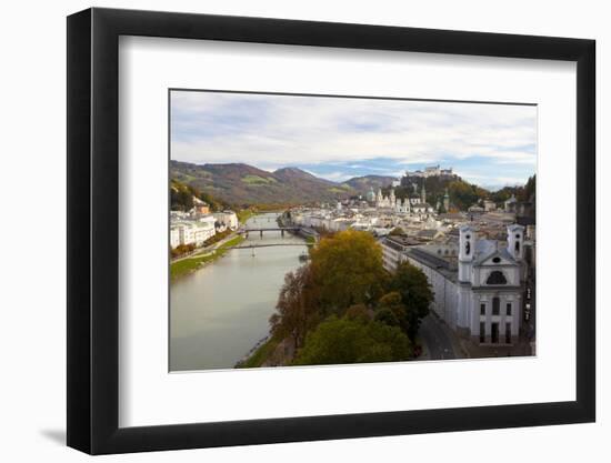 Overview of Salzburg in Autumn, Salzburg, Austria, Europe-Miles Ertman-Framed Photographic Print