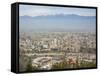 Overview of Santiago from Atop Cerro San Cristobal at Parque Metropolitano De Santiago-Kimberly Walker-Framed Stretched Canvas