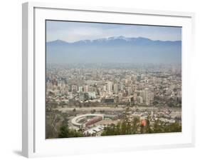 Overview of Santiago from Atop Cerro San Cristobal at Parque Metropolitano De Santiago-Kimberly Walker-Framed Photographic Print