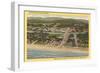 Overview of Seaside-null-Framed Art Print