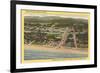 Overview of Seaside-null-Framed Art Print