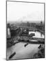 Overview of Shanghai, Fire in Background-null-Mounted Photographic Print