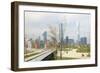 Overview of Skyscrapers Downtown from Bicentennial Park, Santiago, Chile, South America-Kimberly Walker-Framed Photographic Print