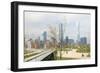 Overview of Skyscrapers Downtown from Bicentennial Park, Santiago, Chile, South America-Kimberly Walker-Framed Photographic Print