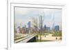 Overview of Skyscrapers Downtown from Bicentennial Park, Santiago, Chile, South America-Kimberly Walker-Framed Photographic Print