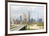 Overview of Skyscrapers Downtown from Bicentennial Park, Santiago, Chile, South America-Kimberly Walker-Framed Photographic Print