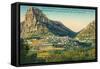 Overview of St. Jeannet, France-null-Framed Stretched Canvas