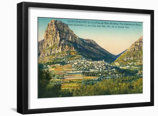 Overview of St. Jeannet, France-null-Framed Art Print