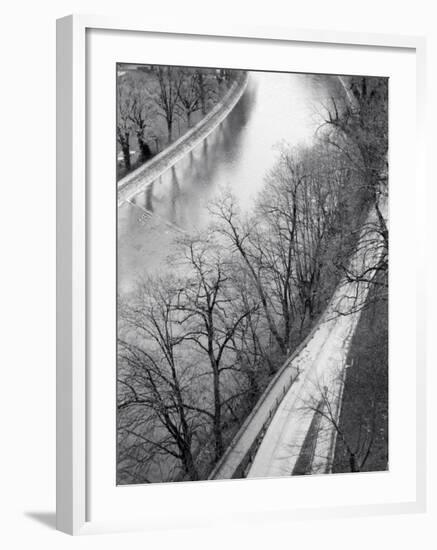 Overview of the Aare River Banks, Switzerland-Walter Bibikow-Framed Premium Photographic Print