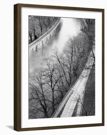 Overview of the Aare River Banks, Switzerland-Walter Bibikow-Framed Premium Photographic Print