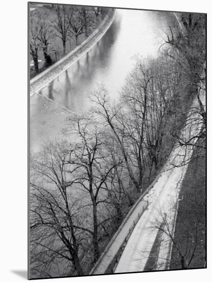 Overview of the Aare River Banks, Switzerland-Walter Bibikow-Mounted Premium Photographic Print