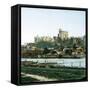 Overview of the Castle from the River Thames, Windsor (England)-Leon, Levy et Fils-Framed Stretched Canvas