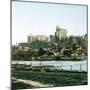 Overview of the Castle from the River Thames, Windsor (England)-Leon, Levy et Fils-Mounted Photographic Print