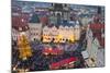 Overview of the Christmas Market and the Church of Our Lady of Tyn on the Old Town Square-Miles Ertman-Mounted Photographic Print
