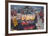 Overview of the Christmas Market and the Church of Our Lady of Tyn on the Old Town Square-Miles Ertman-Framed Photographic Print