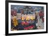 Overview of the Christmas Market and the Church of Our Lady of Tyn on the Old Town Square-Miles Ertman-Framed Photographic Print