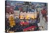 Overview of the Christmas Market and the Church of Our Lady of Tyn on the Old Town Square-Miles Ertman-Stretched Canvas